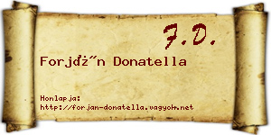 Forján Donatella névjegykártya